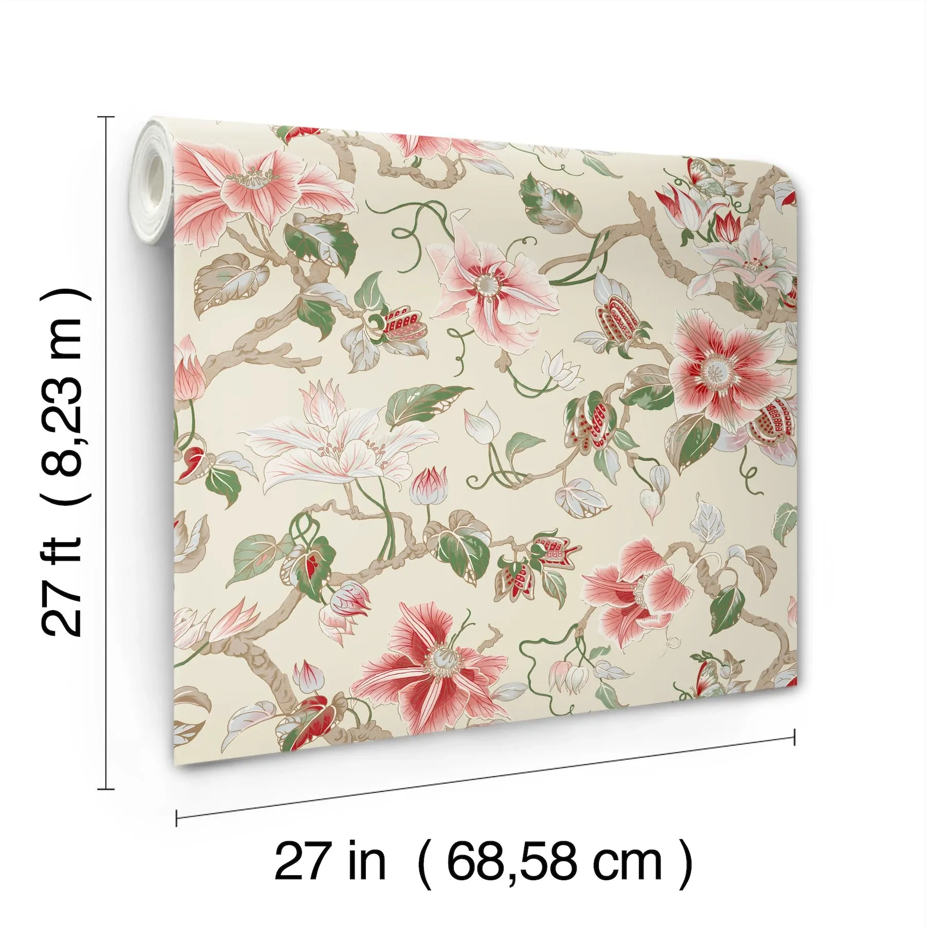 York Designer Series Marguerite Vine Cream Wallpaper - SKU GT4513