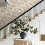 York Designer Series Marguerite Vine Taupe Wallpaper - SKU GT4516