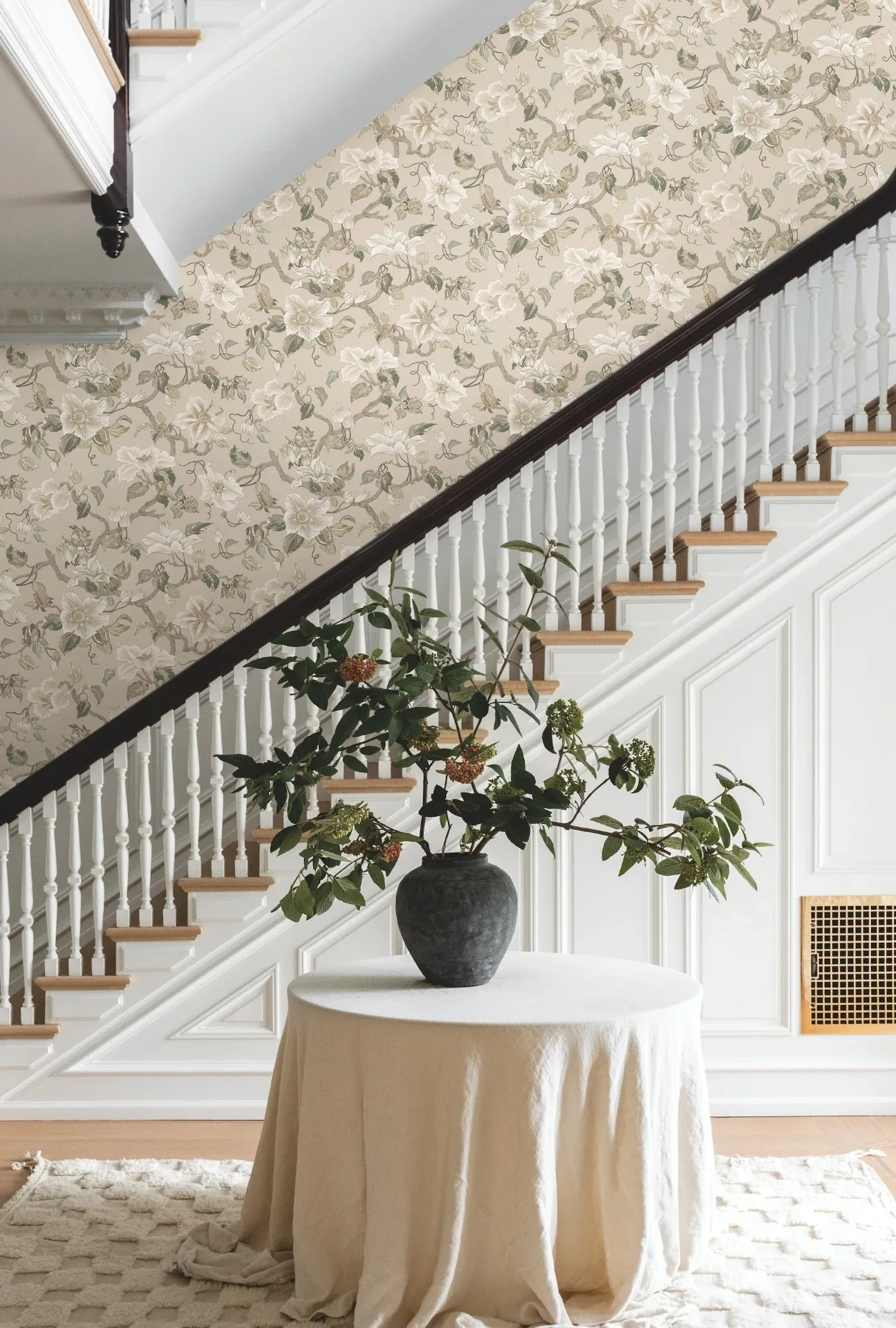 York Designer Series Marguerite Vine Taupe Wallpaper - SKU GT4516