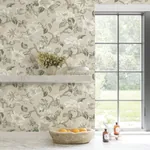 York Designer Series Marguerite Vine Taupe Wallpaper - SKU GT4516