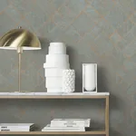 York Designer Series Marquetry Teal Tile Wallpaper - SKU MA35512