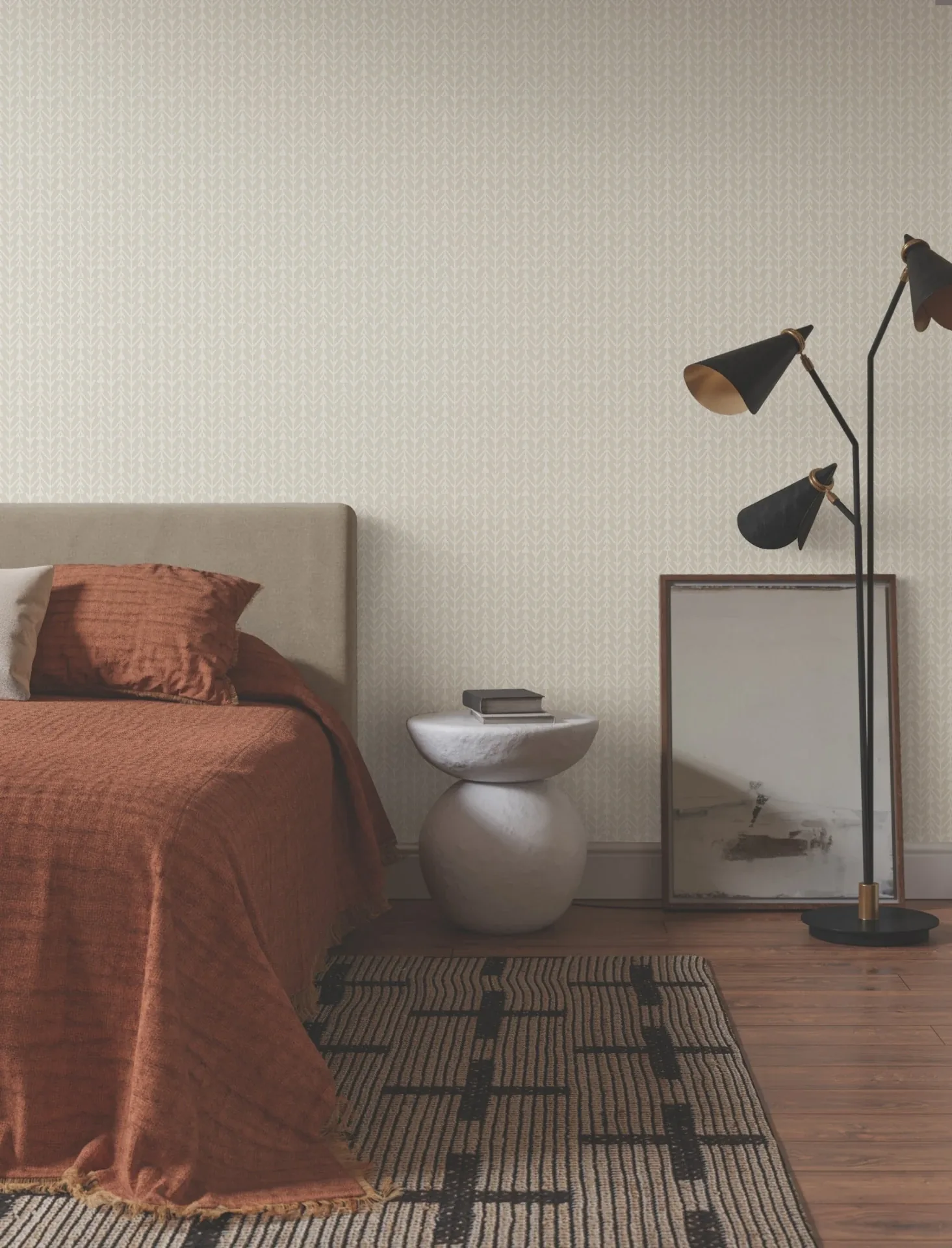 York Designer Series Martigue Stripe Beige Wallpaper - SKU LM5385
