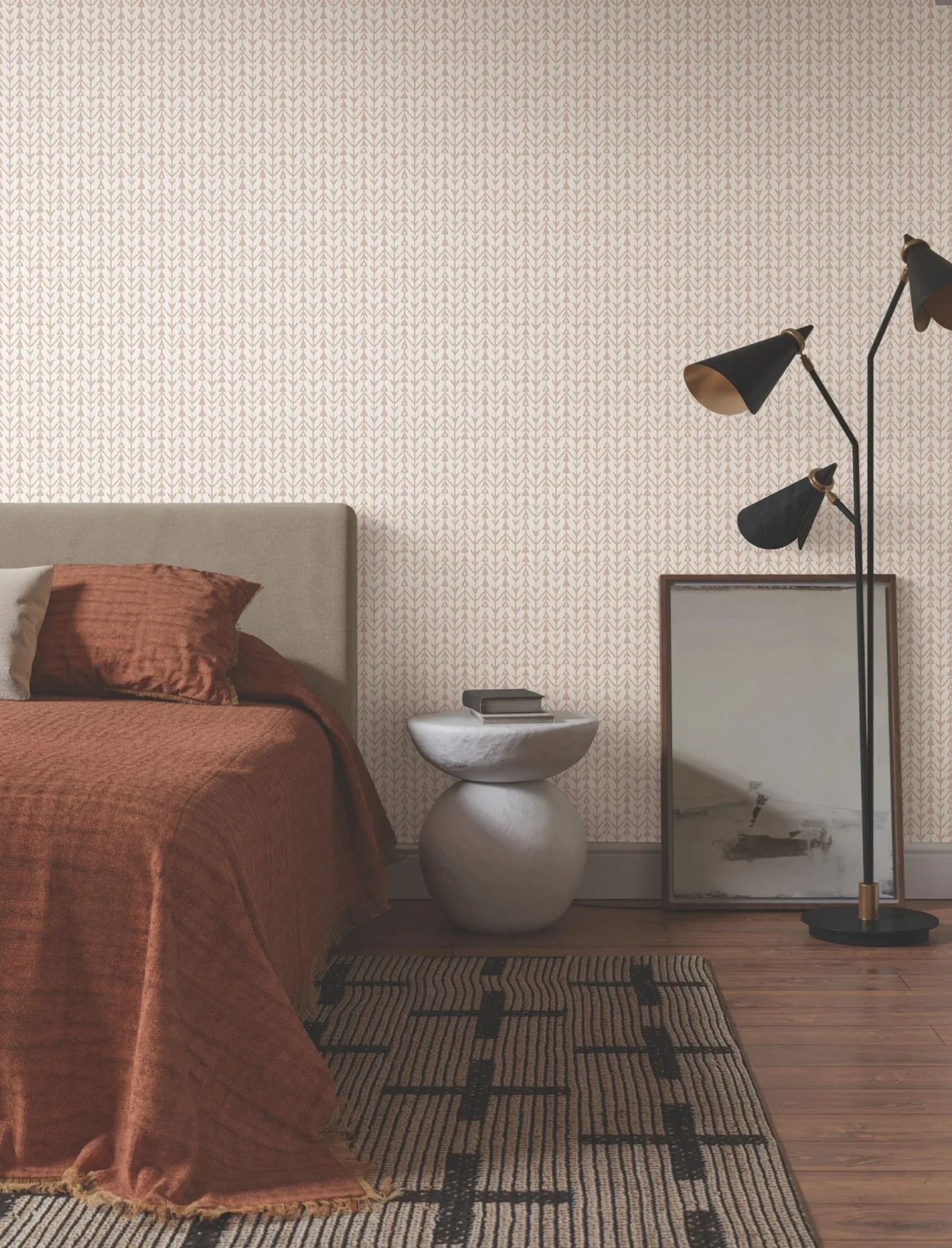York Designer Series Martigue Stripe Blush Wallpaper - SKU LM5386