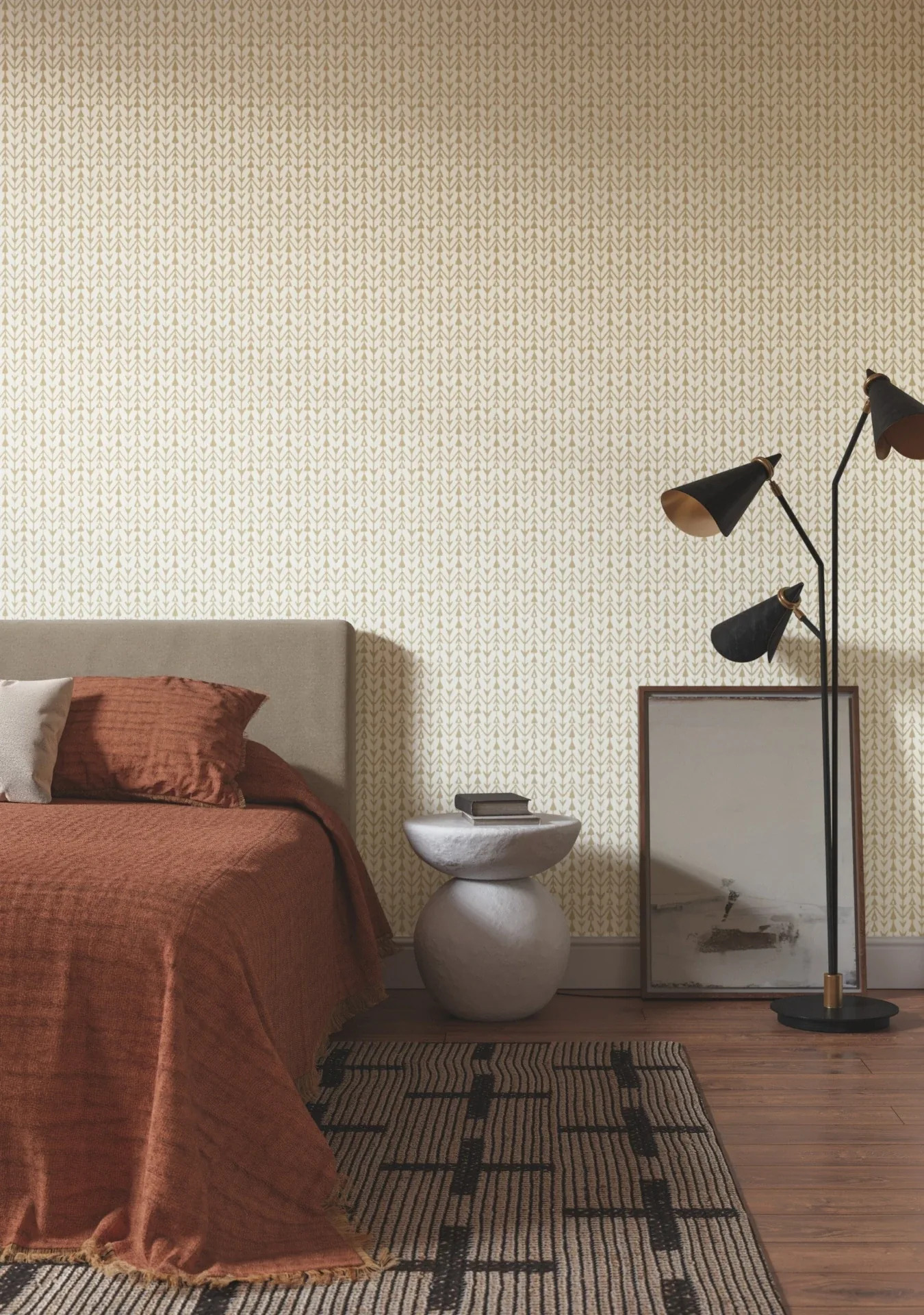 York Designer Series Martigue Stripe Ochre Wallpaper - SKU LM5381