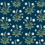 York Designer Series Meadow Flowers Navy & White Wallpaper - SKU AC9151