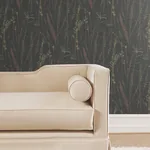 York Designer Series Meadow Splendor Black Botanical Wallpaper - SKU LL3241