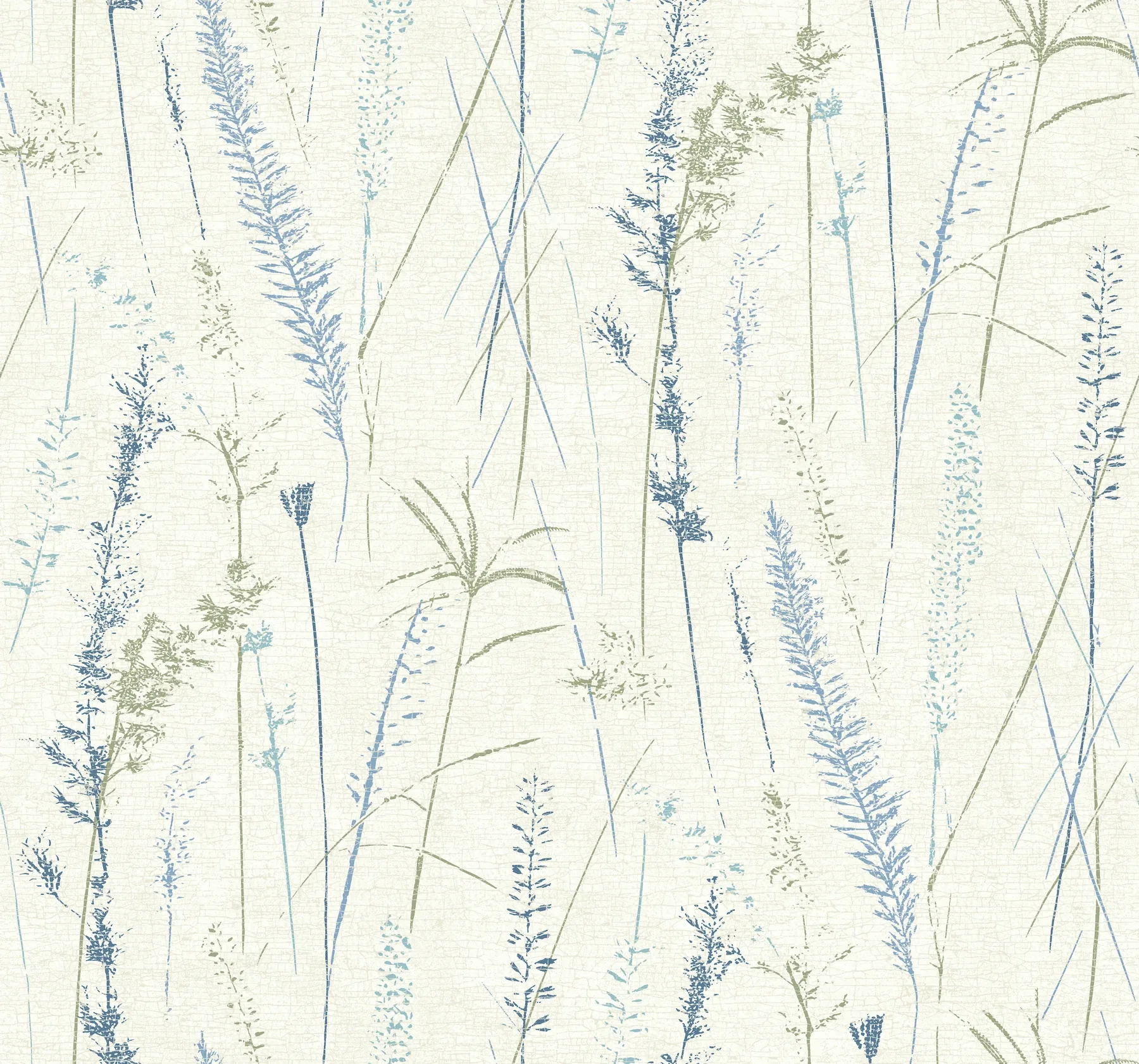 LL3242 | Meadow Splendor Blue Botanical Wallpaper