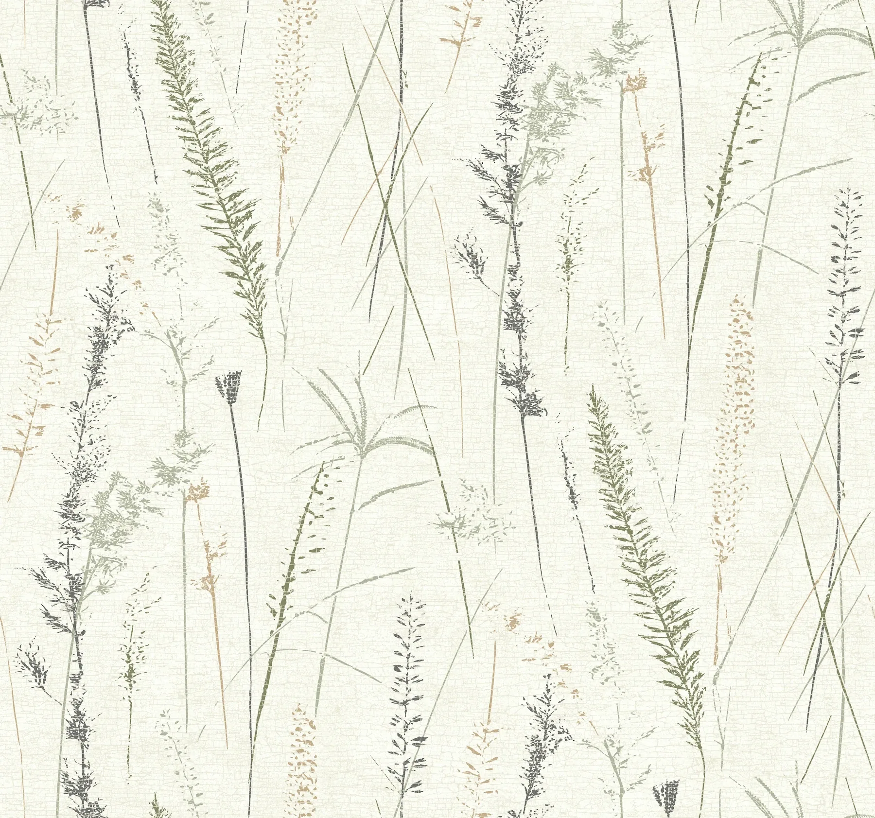 LL3240 | Meadow Splendor Charcoal Botanical Wallpaper
