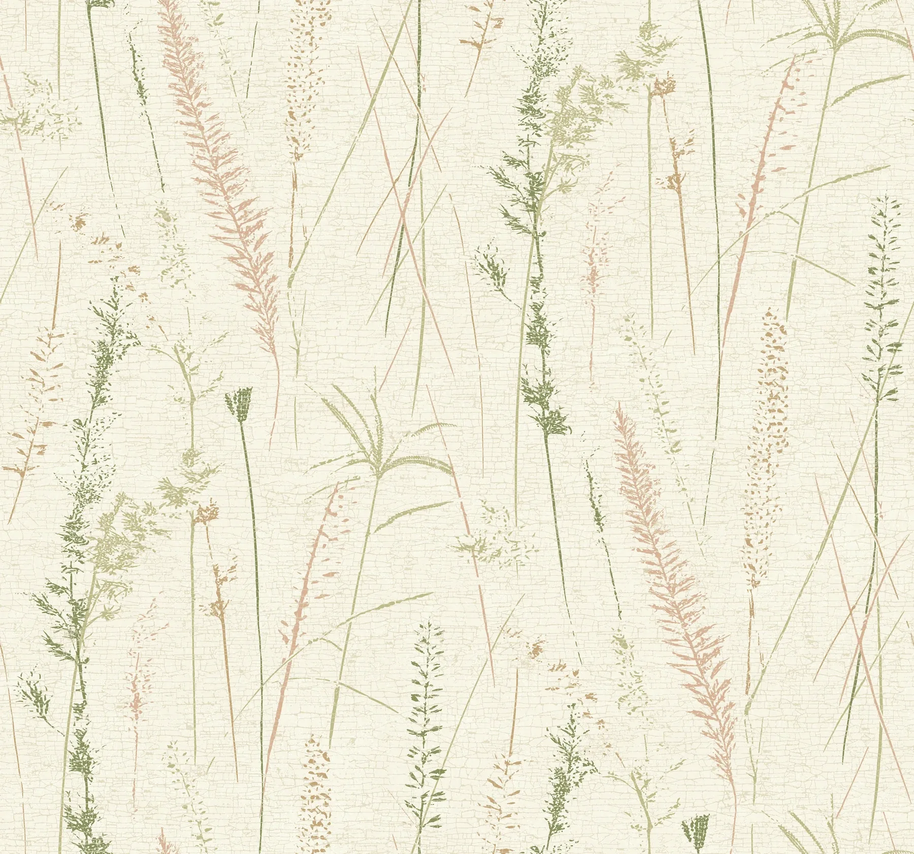 York Designer Series Meadow Splendor Salmon Botanical Wallpaper - SKU LL3238
