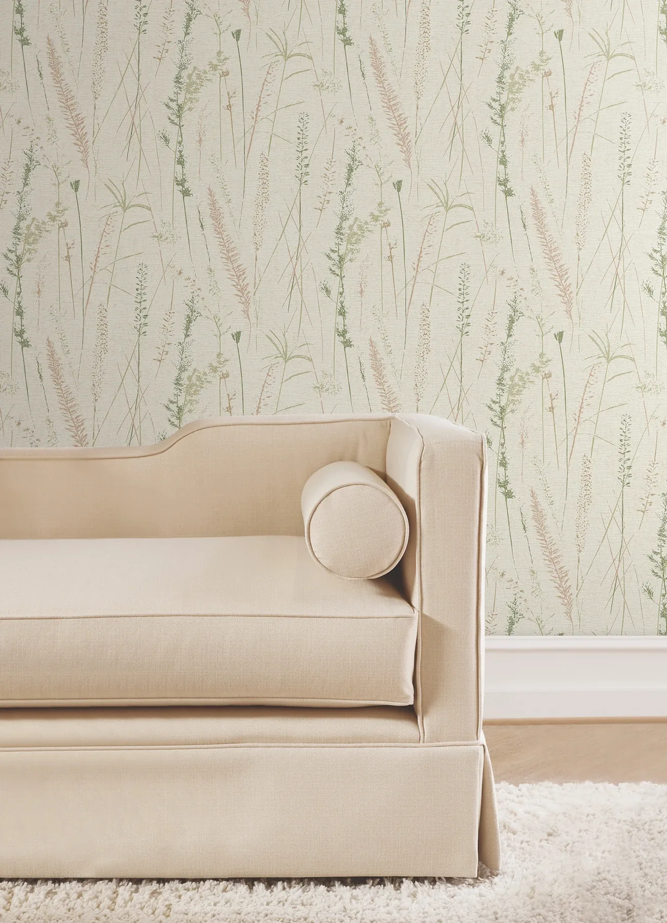 York Designer Series Meadow Splendor Salmon Botanical Wallpaper | Wallpaper Twins York Designer Series Meadow Splendor Salmon Botanical Wallpaper - SKU LL3238