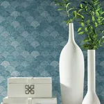 York Designer Series Mermaid Scales Blue Wallpaper - SKU Y6230205