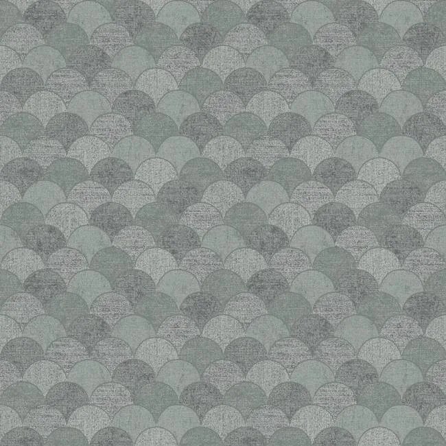 York Designer Series Mermaid Scales Grey & Silver Wallpaper - SKU Y6230203