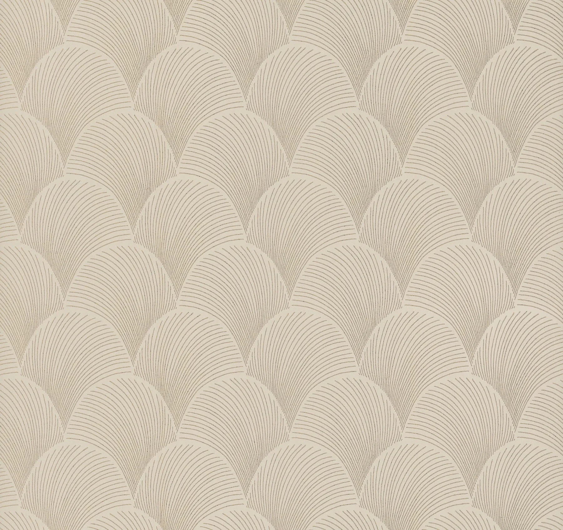 NT6107 | Metallic Beige Gold Scallop Wallpaper