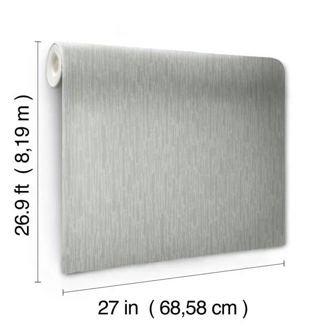 York Designer Series Metallic Cascade Spa & Silver Wallpaper - SKU MD7154