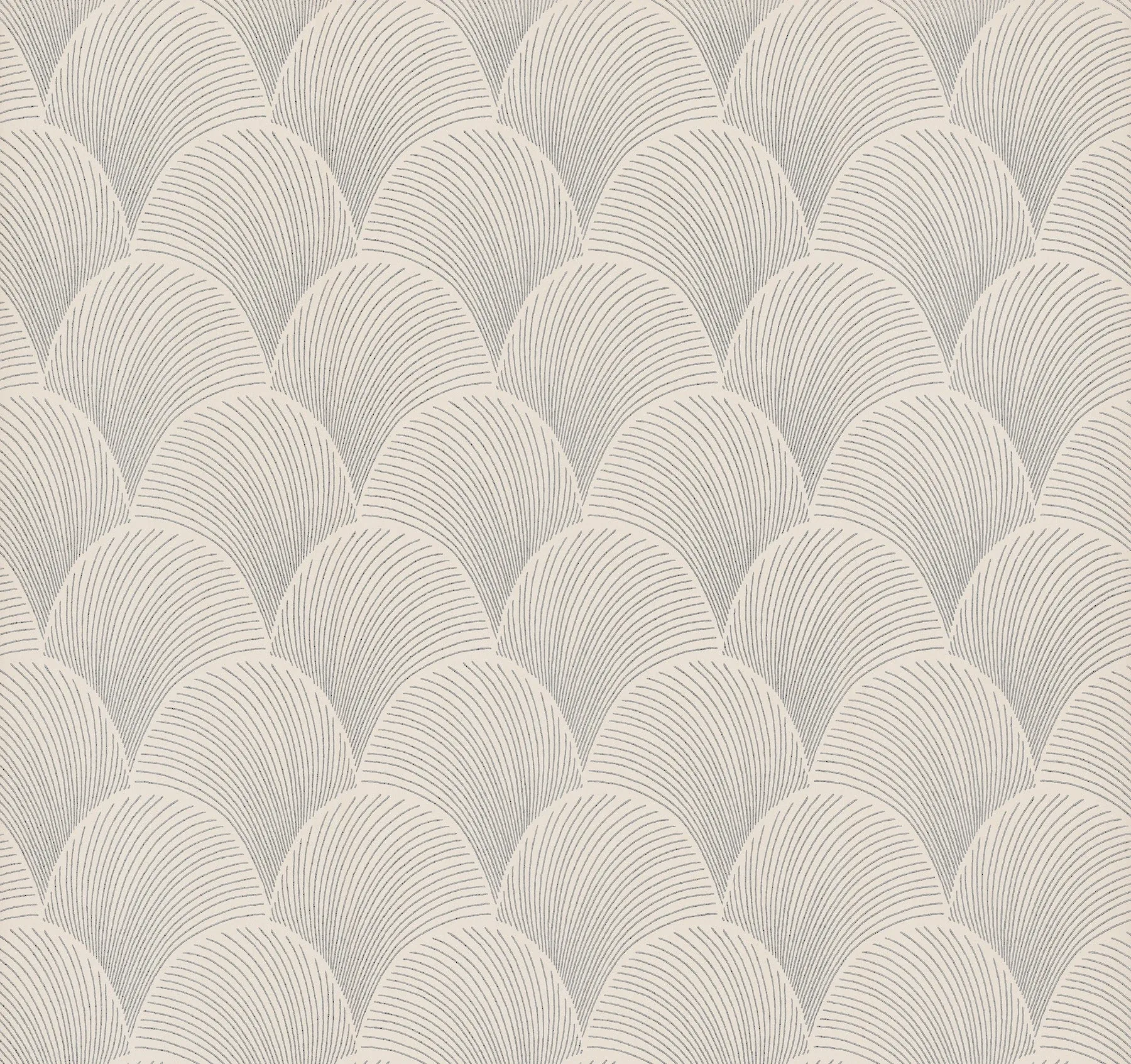 NT6104 | Metallic Cream Scallop Wallpaper