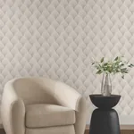 York Designer Series Metallic Cream Scallop Wallpaper - SKU NT6104