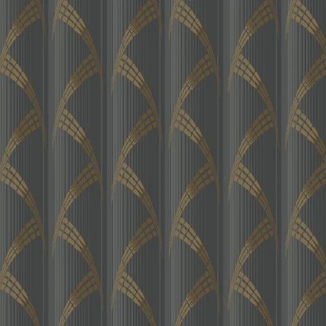 CA1581 | Metropolis Black Wallpaper