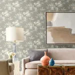 York Designer Series Midnight Blooms Light Blue & Grey Peel & Stick Wallpaper - SKU PSW1415RL