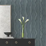 York Designer Series Mineral Shimmer Denim & Gold Wallpaper - SKU DF3321