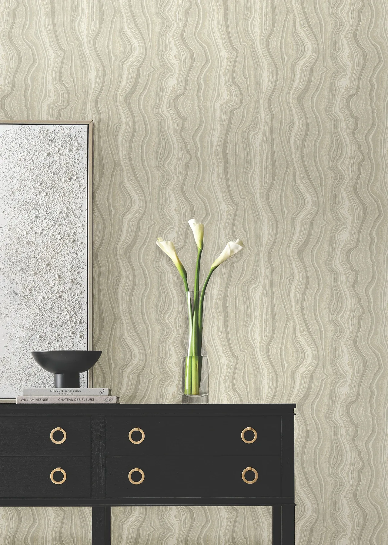 York Designer Series Mineral Shimmer Warm Neutral & Pearl Wallpaper | Wallpaper Twins York Designer Series Mineral Shimmer Warm Neutral & Pearl Wallpaper - SKU DF3324