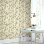 York Designer Series Mirage Dark Taupe & Gold Wallpaper - SKU CZ2466