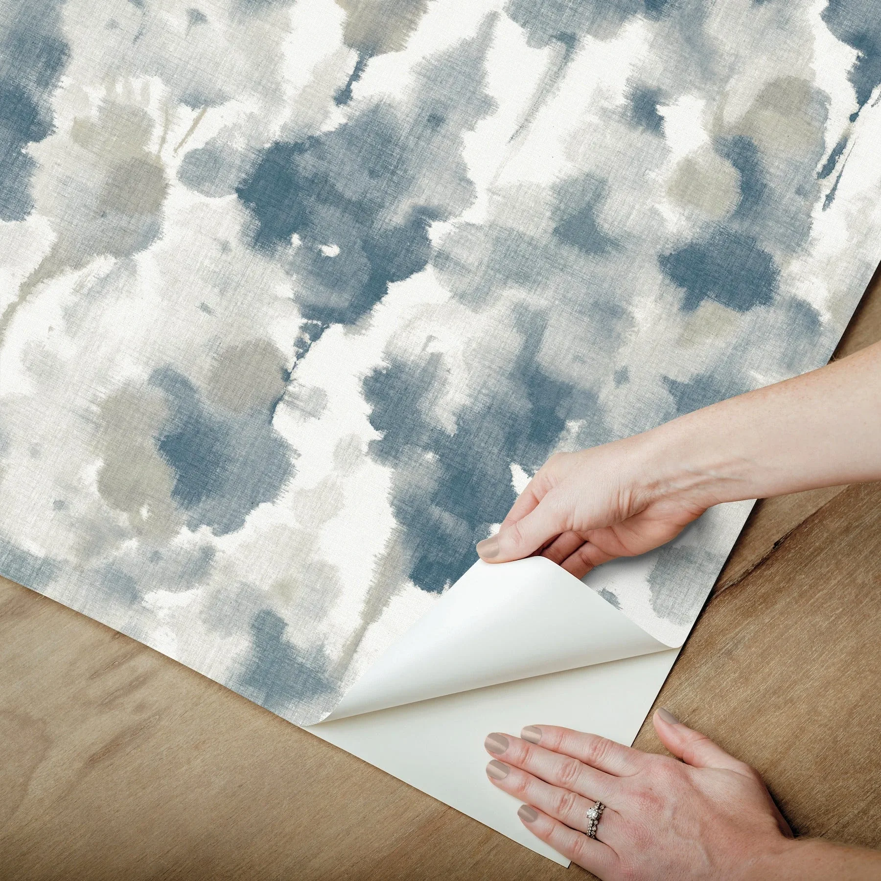 York Designer Series Mirage Navy Peel & Stick Wallpaper - SKU PSW1603RL