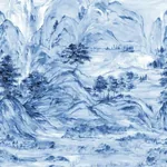 York Designer Series Misty Mountain Blue Wall Mural | Wallpaper Twins York Designer Series Misty Mountain Blue Wall Mural - SKU AF6598M