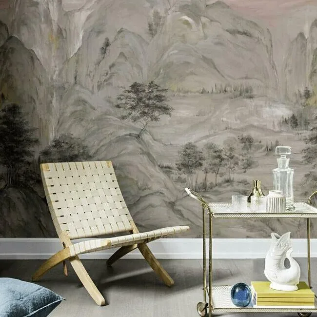 York Designer Series Misty Mountain Taupe Wall Mural | Wallpaper Twins York Designer Series Misty Mountain Taupe Wall Mural - SKU AF6597M
