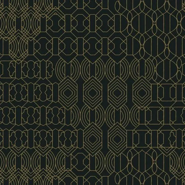 York Designer Series Modern Chandelier Black Wallpaper - SKU BO6674