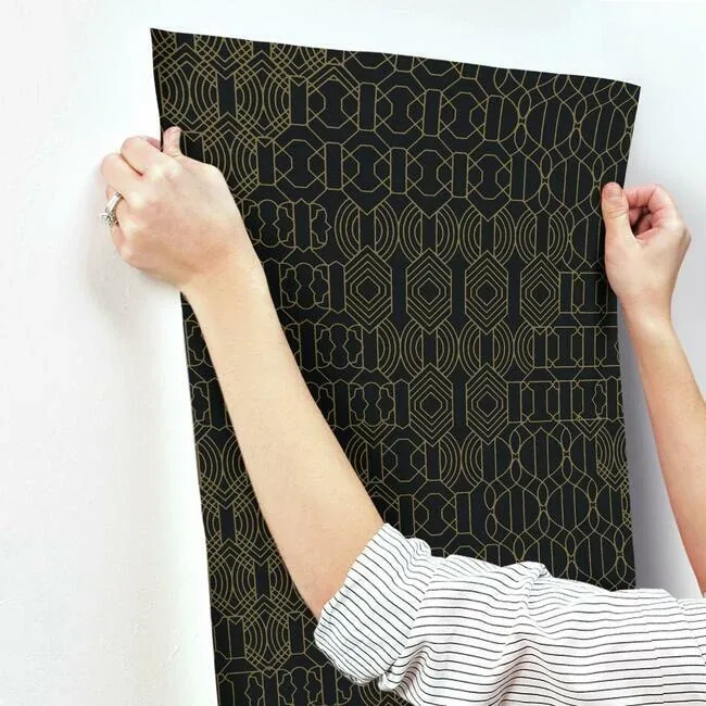 York Designer Series Modern Chandelier Black Wallpaper - SKU BO6674