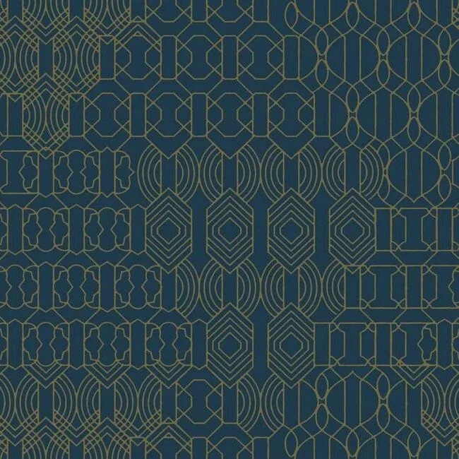 BO6673 | Modern Chandelier Blue Wallpaper