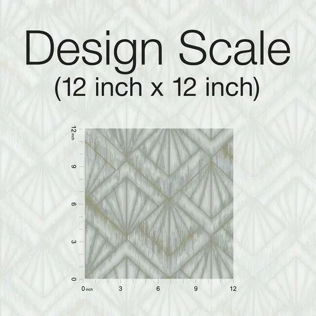 York Designer Series Modern Shell Blue & Grey Wallpaper - SKU OS4274