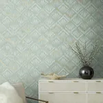 York Designer Series Modern Shell Light Blue Wallpaper - SKU OS4273