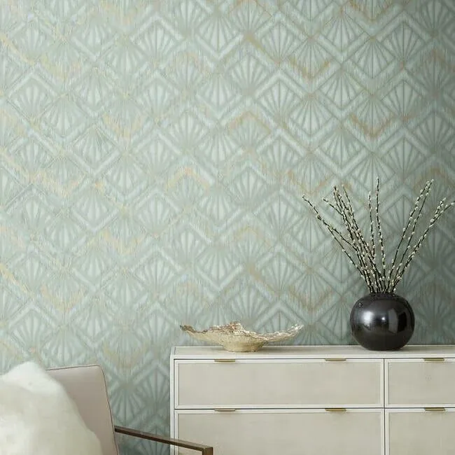 York Designer Series Modern Shell Light Blue Wallpaper - SKU OS4273