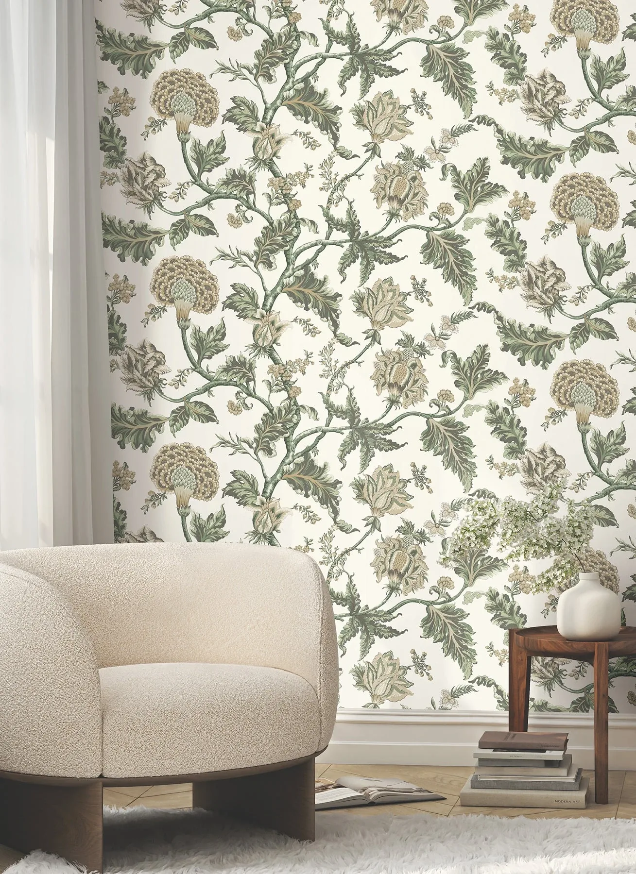 York Designer Series Monroe Green Wallpaper - SKU MX9626W
