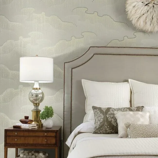York Designer Series Moonglight Pearls Light Taupe Wallpaper - SKU OS4265