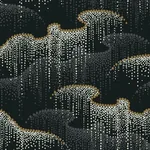 York Designer Series Moonlight Pearls Black Wallpaper - SKU OS4261