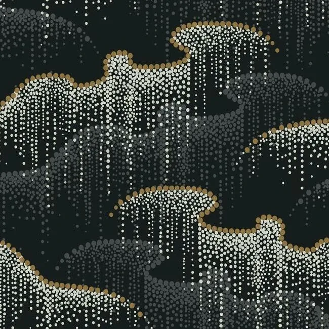 York Designer Series Moonlight Pearls Black Wallpaper - SKU OS4261