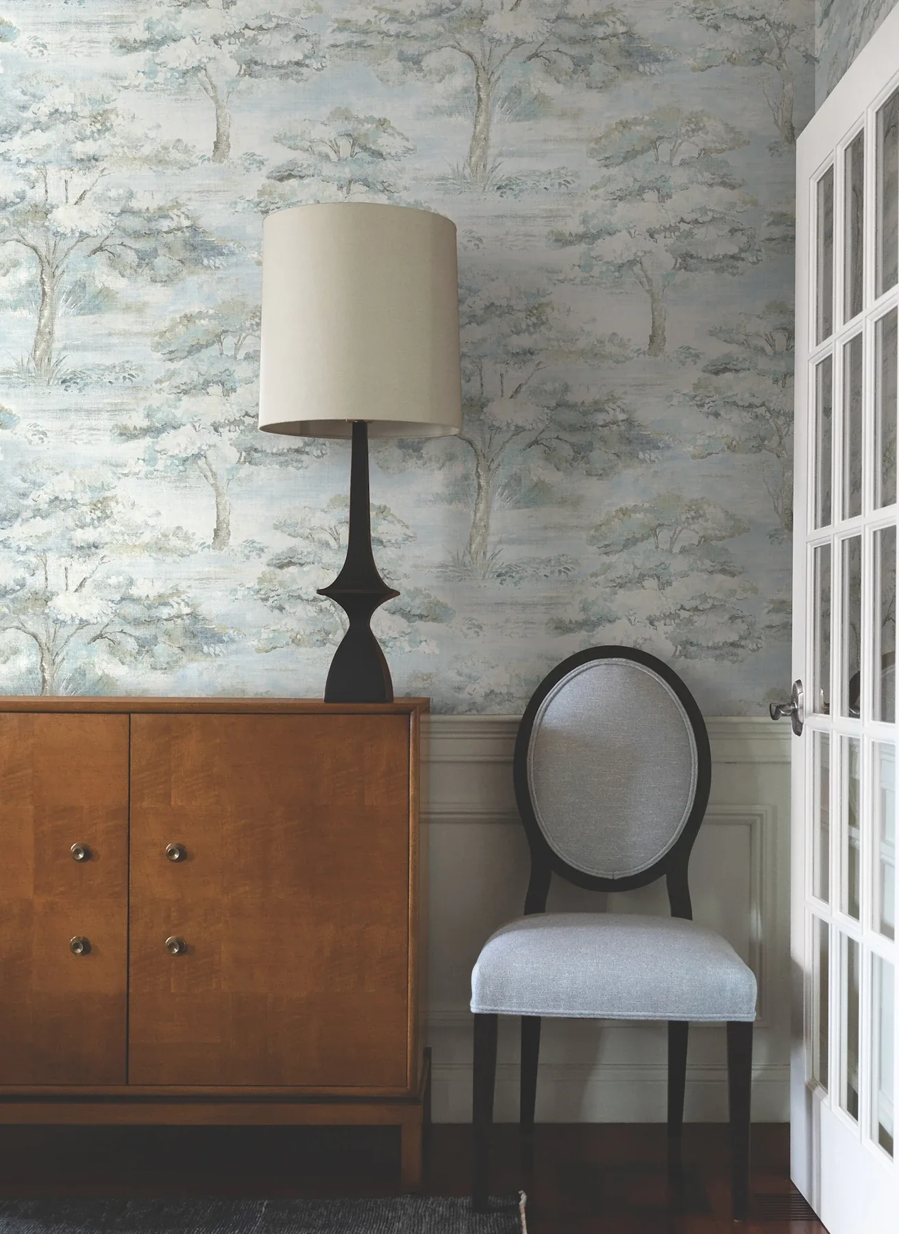 York Designer Series Moreno Blue Woodland Wallpaper - SKU LL3226