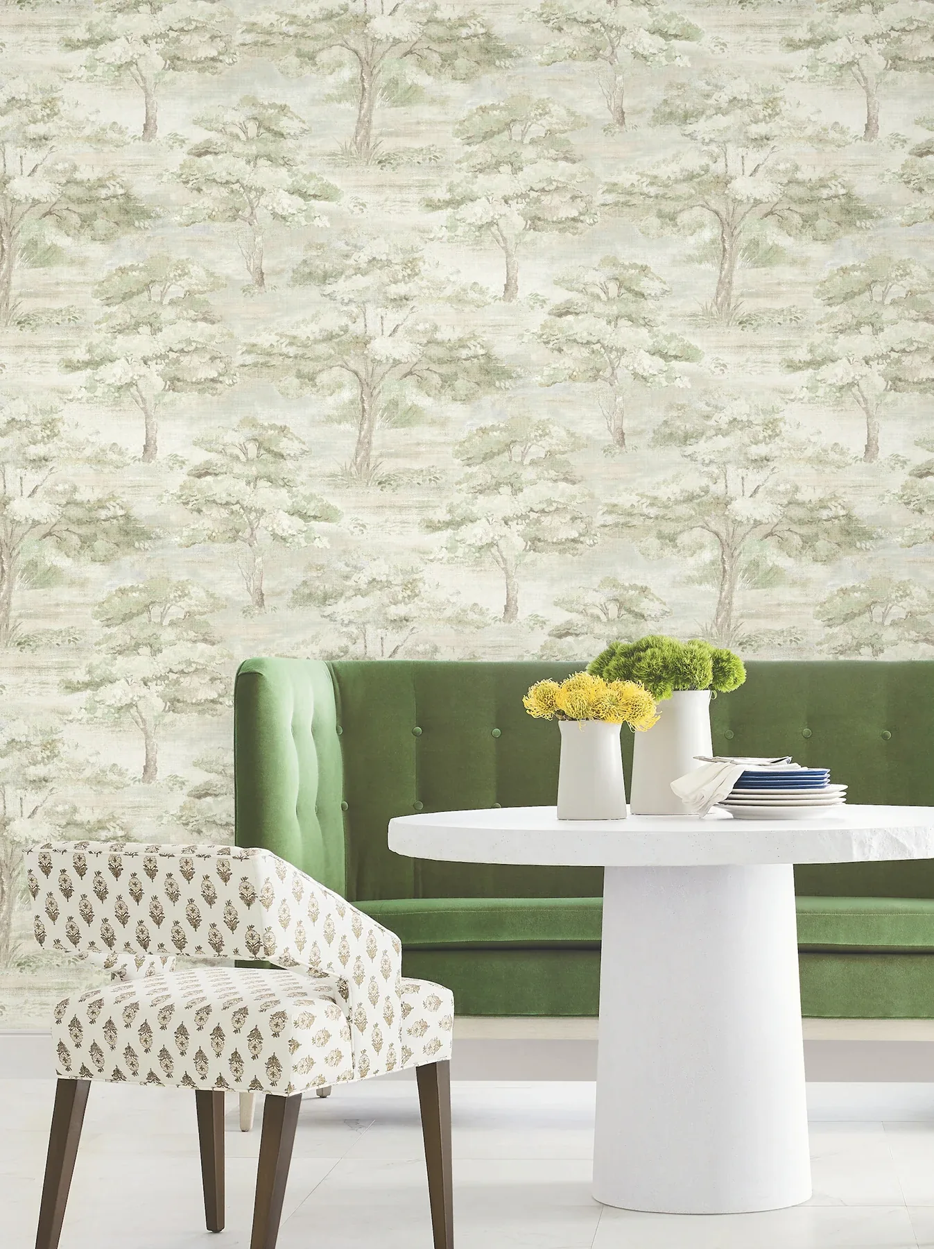 York Designer Series Moreno Green Woodland Wallpaper | Wallpaper Twins York Designer Series Moreno Green Woodland Wallpaper - SKU LL3224