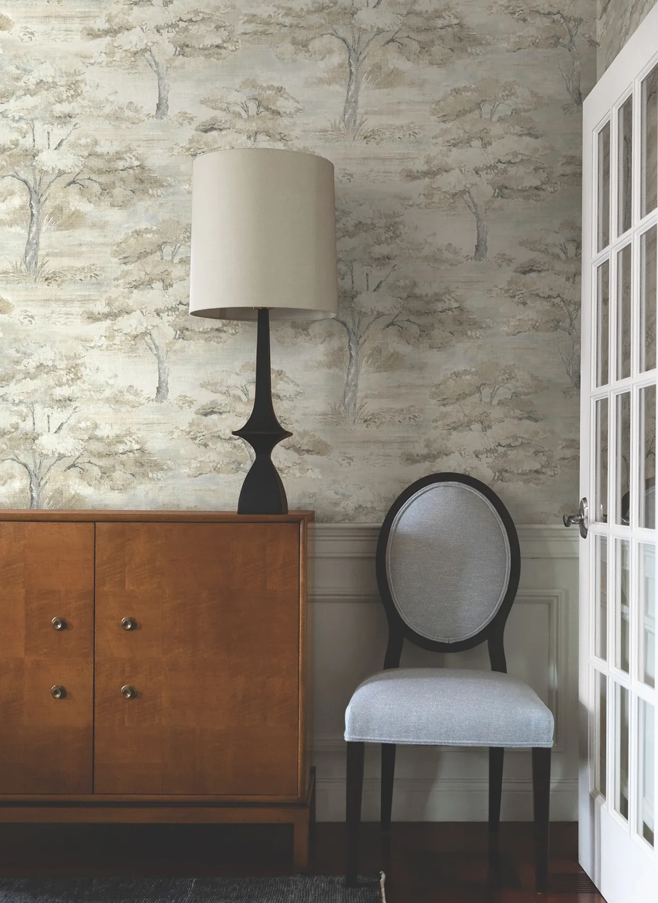 York Designer Series Moreno Neutral Woodland Wallpaper - SKU LL3227