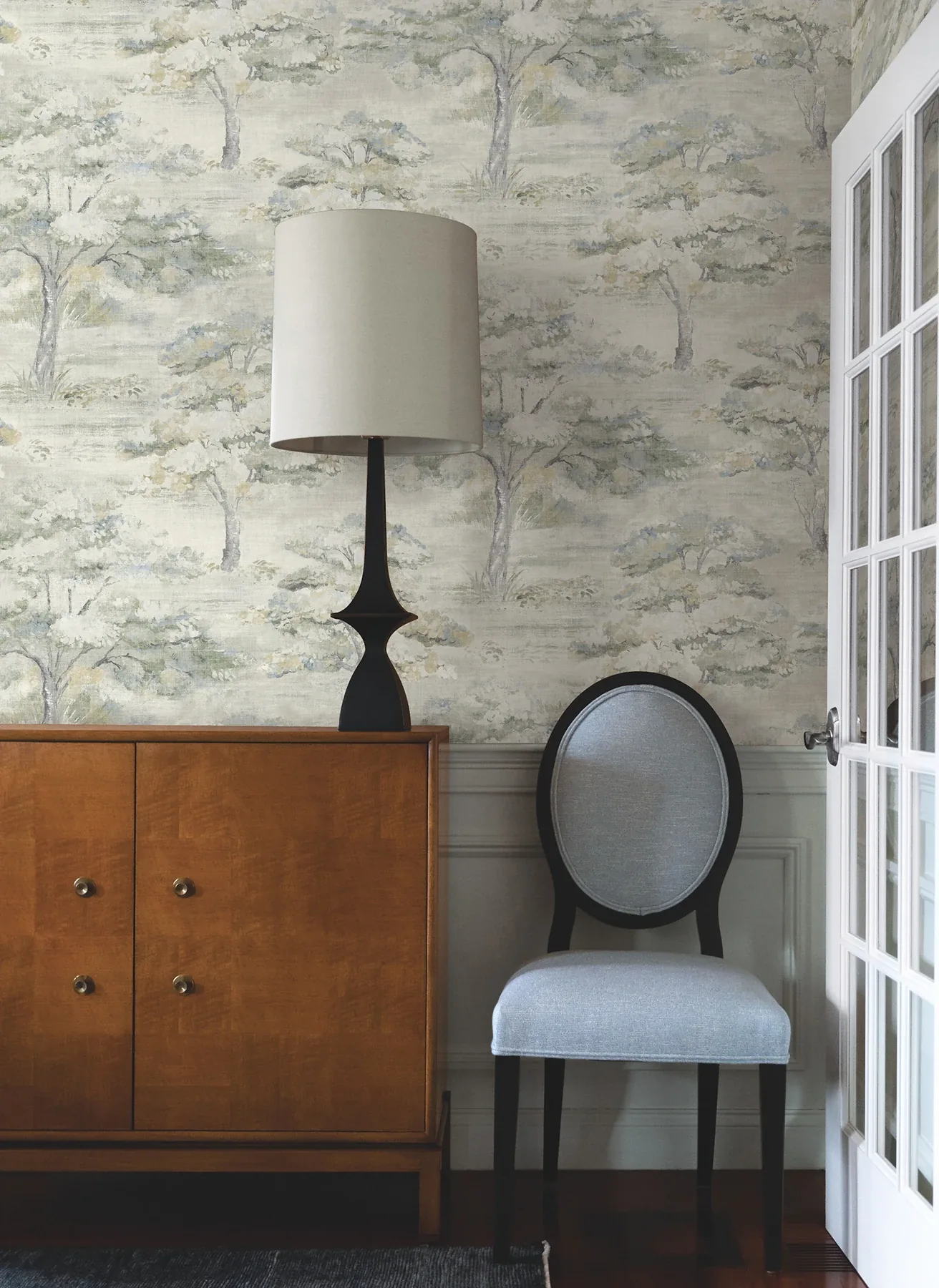 York Designer Series Moreno Slate Woodland Wallpaper - SKU LL3225