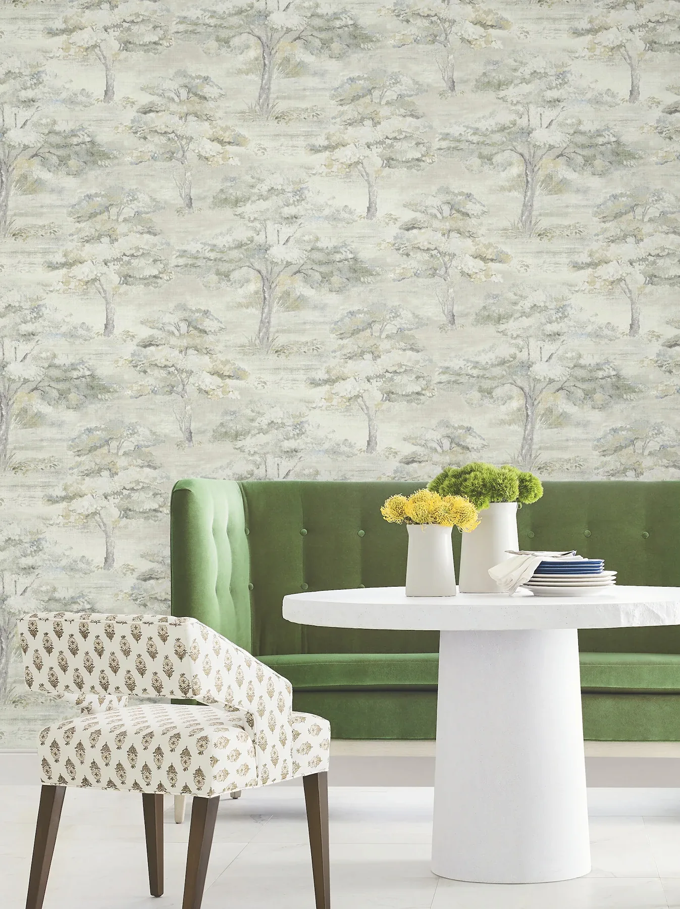 York Designer Series Moreno Slate Woodland Wallpaper | Wallpaper Twins York Designer Series Moreno Slate Woodland Wallpaper - SKU LL3225