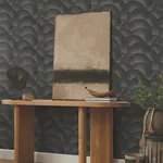 York Designer Series Morning Shell Black & Grey Wallpaper | Wallpaper Twins York Designer Series Morning Shell Black & Grey Wallpaper - SKU ZA8022