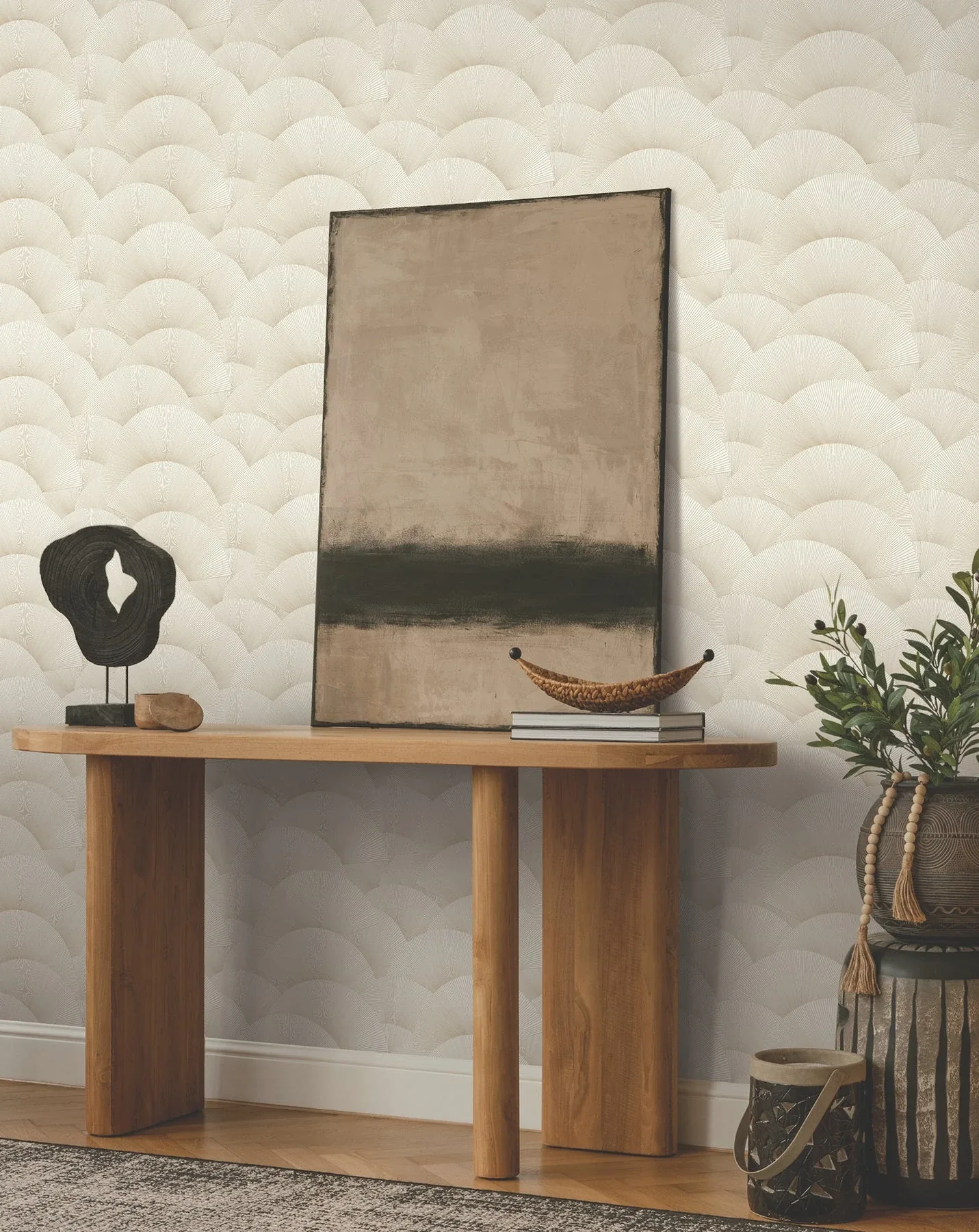York Designer Series Morning Shell Cream & Gold Wallpaper - SKU ZA8021