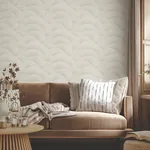 York Designer Series Morning Shell Taupe & Gold Wallpaper - SKU ZA8024