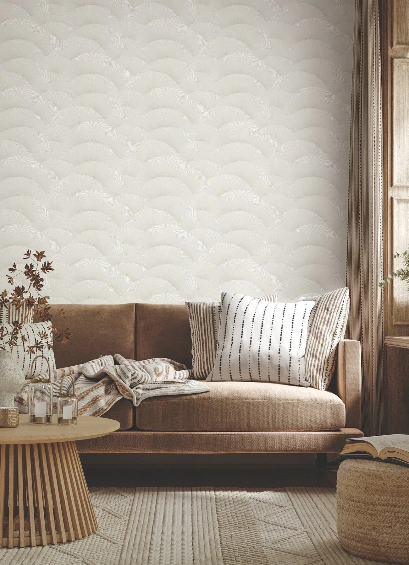 York Designer Series Morning Shell White & Silver Wallpaper | Wallpaper Twins York Designer Series Morning Shell White & Silver Wallpaper - SKU ZA8023