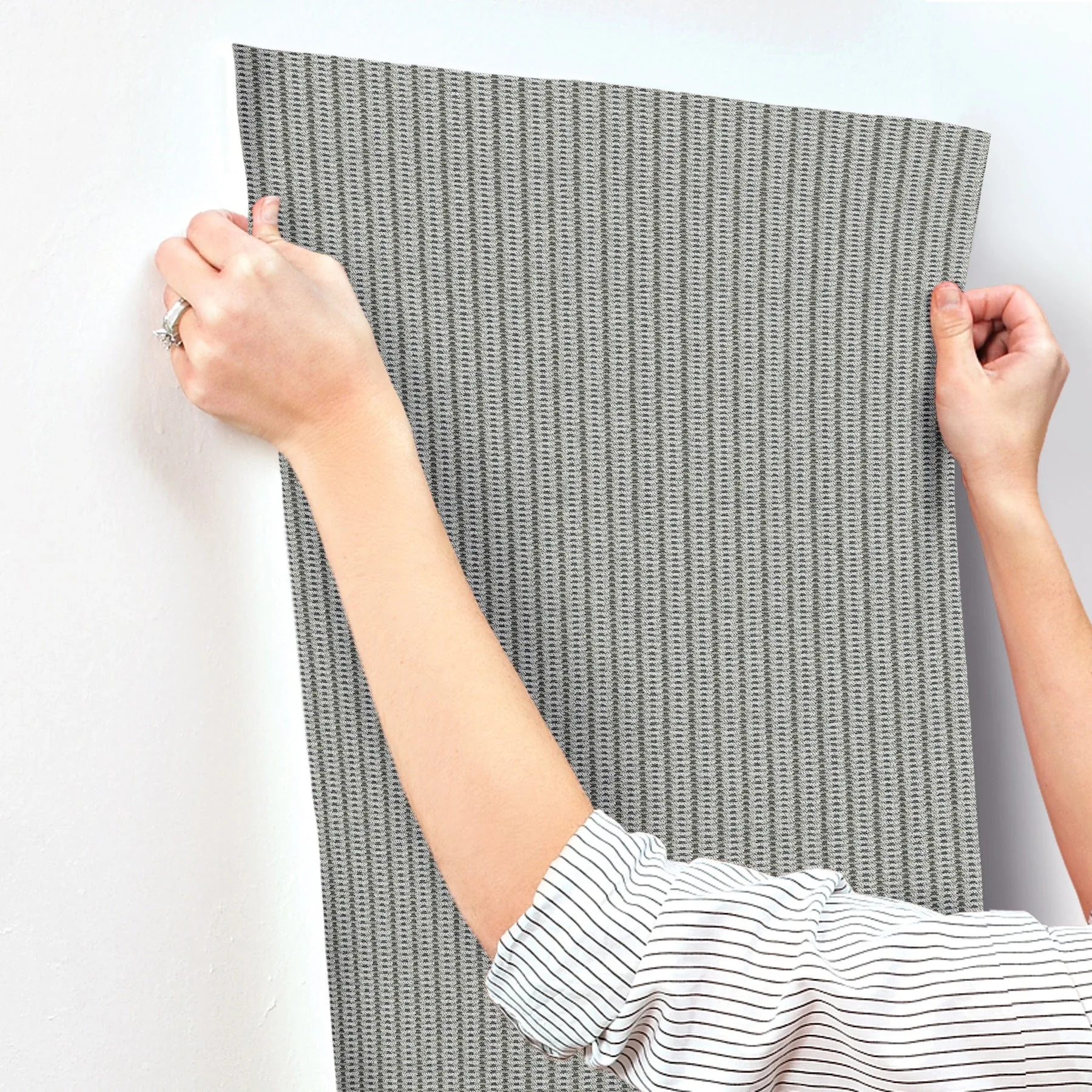 York Designer Series Mozart Charcoal Wallpaper - SKU MI10542