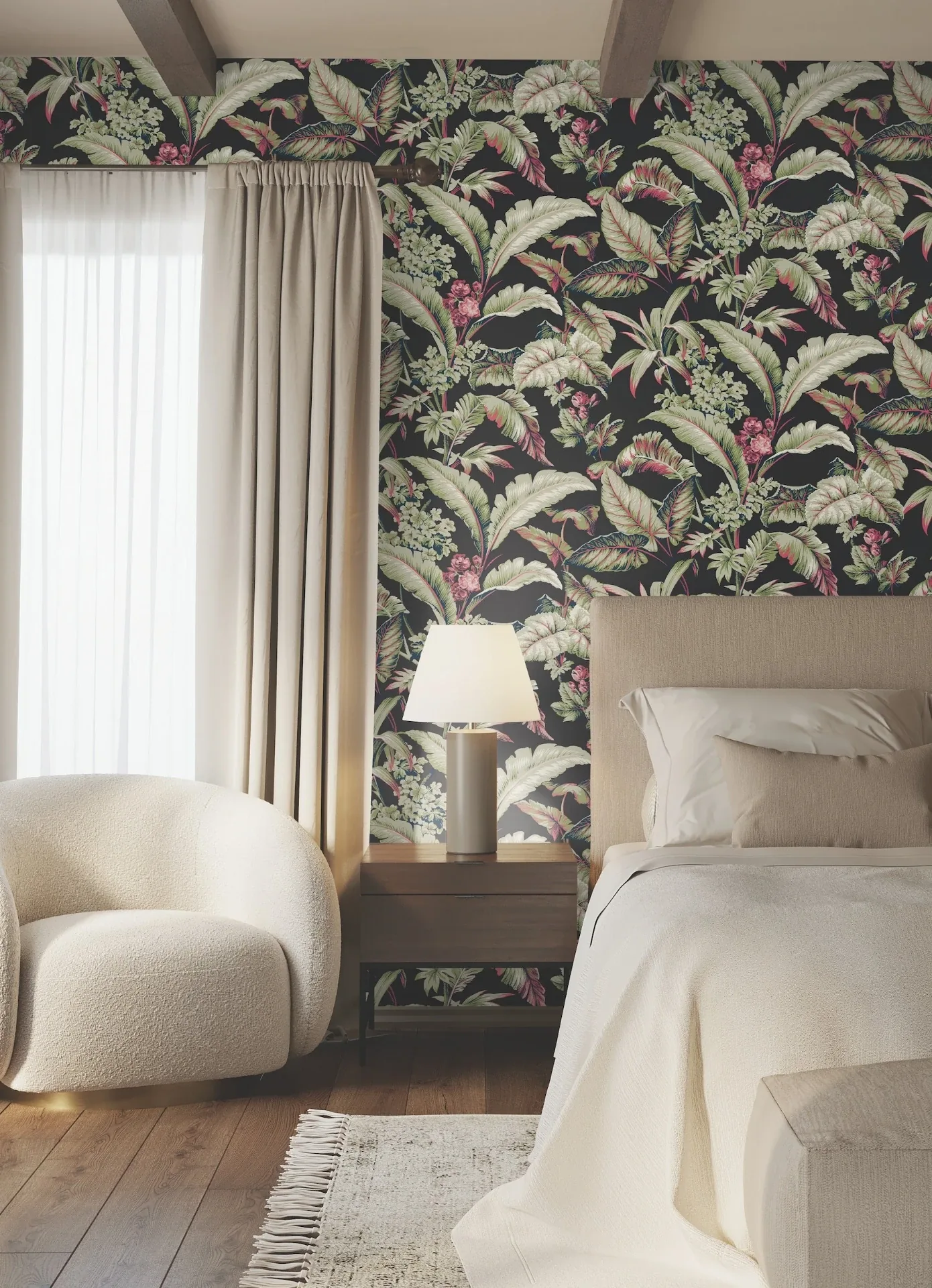 York Designer Series Mystic Isle Black Wallpaper - SKU GT4504