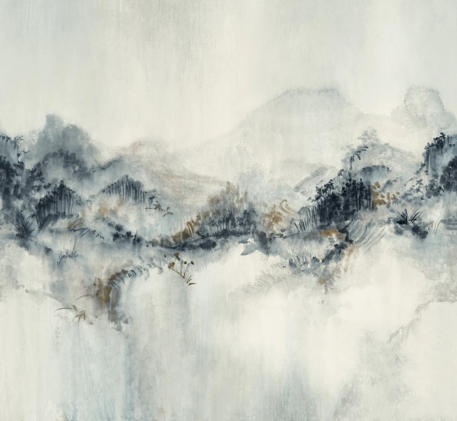 VR1519M | Mystic Overlook Blue Wall Mural